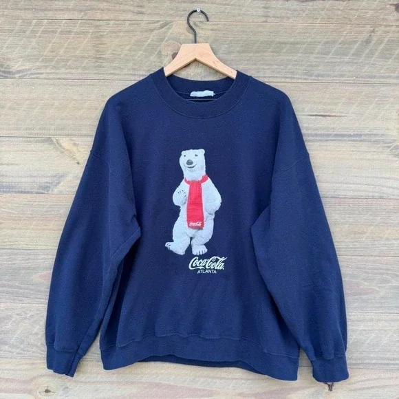 Vintage 2000s Coca-Cola Atlanta Polar Bear Crewneck - Picture 1 of 4